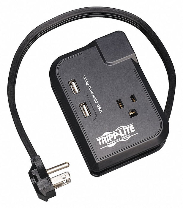 Outlet Strip Black 4-3/4 in 3 Outlets