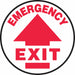 Floor Sign Emergency Exit 17 X17 