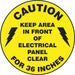 Floor Sign Caution 17 in Dia.