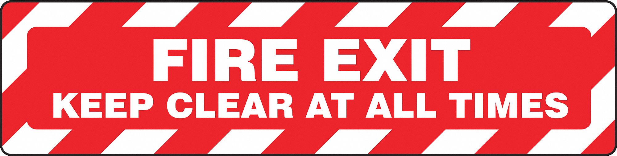 Floor Sign Fire Exit Keep Clear 6 X24 
