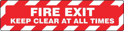 Floor Sign Fire Exit Keep Clear 6 X24 