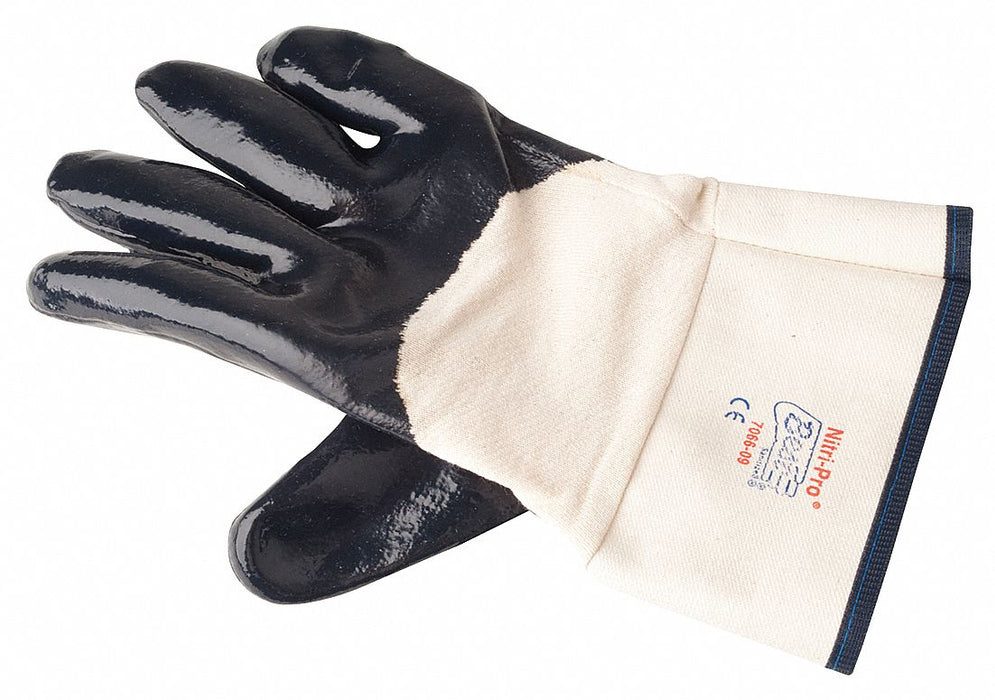 Coated Gloves Navy White 10 PR
