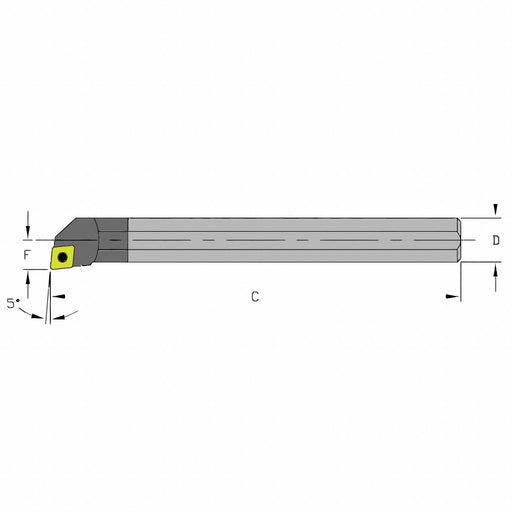 Indexable Boring Bar 0.3950 Carbide