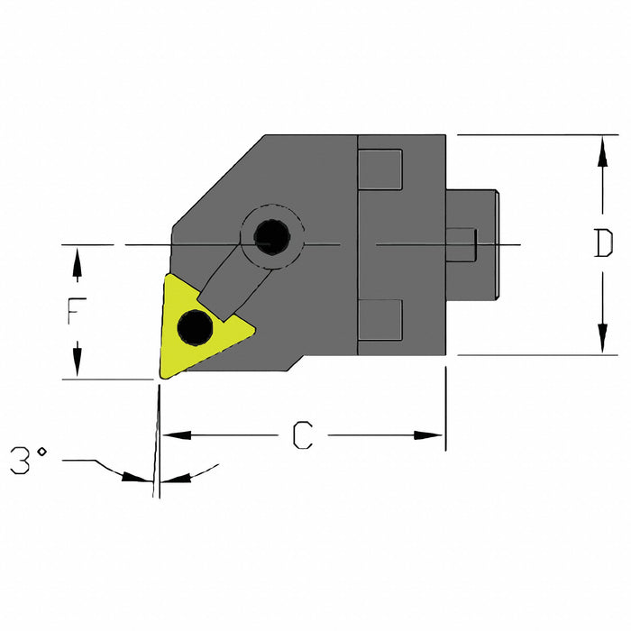 Indexable Cutting Head TNMG 1.7600 
