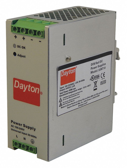 Power Supply DIN Rail 60W 24VDC Metal