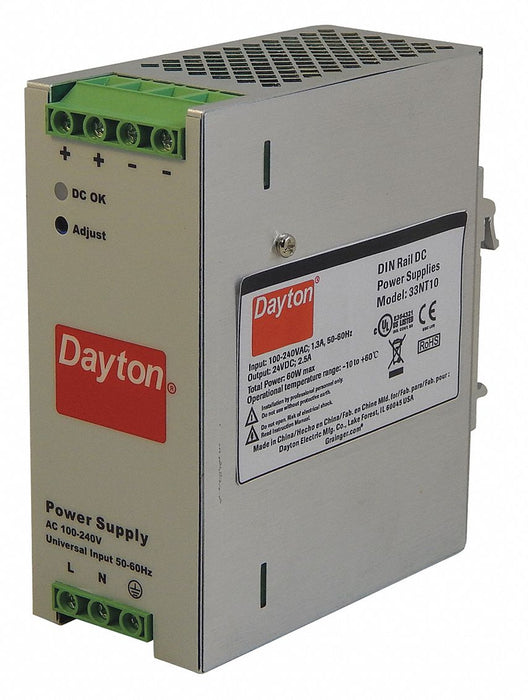 Power Supply DIN Rail 60W 24VDC Metal