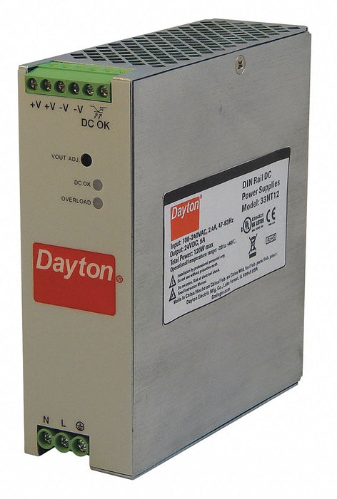 Power Supply DIN Rail 120W 24VDC Metal