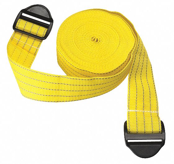 Lock Buckle Prtctr Strap 158inL Yllw PK2