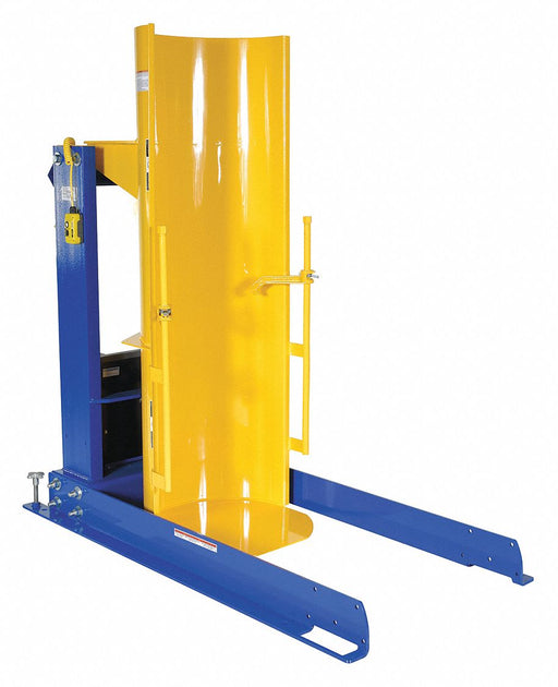 DrumDumper 60inH Steel Yellow Blue