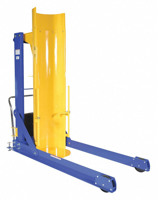 DrumDumper 96inH Steel Yellow Blue