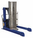 DrumDumper 84inH SS Steel Yellow Blue