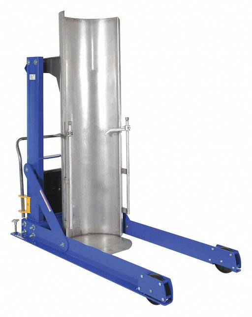 DrumDumper 84.5inH SS Steel Yellow Blue