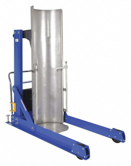 DrumDumper 84.5inH SS Steel Yellow Blue