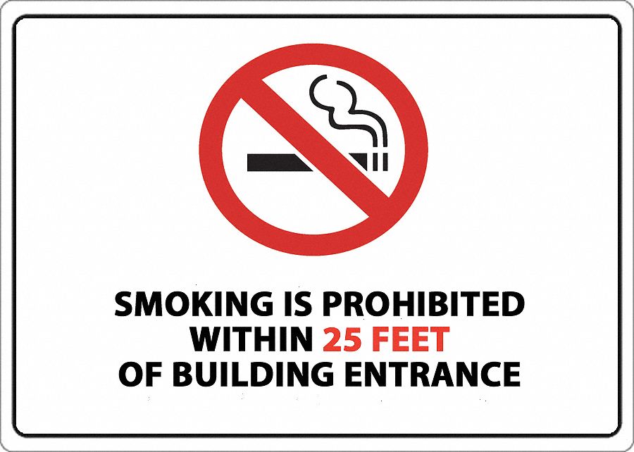 Label No Smoking within 25 Feet PK2