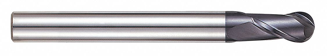 Ball End Mill Single End 3/8 Carbide