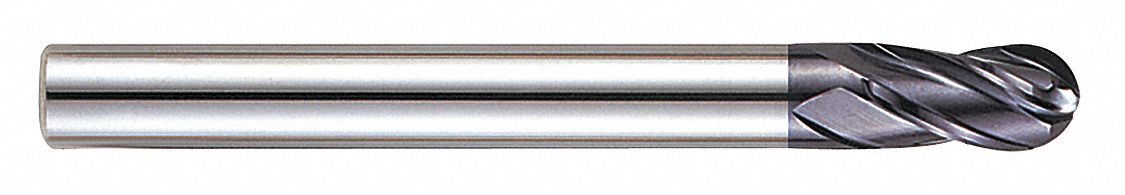 Ball End Mill Single End 3/8 Carbide