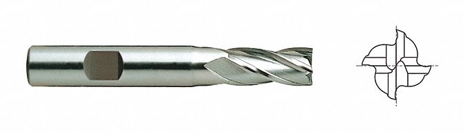 Sq. End Mill Single End HSS 5/8 
