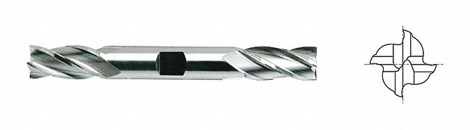 Sq. End Mill Double End HSS 9/32 