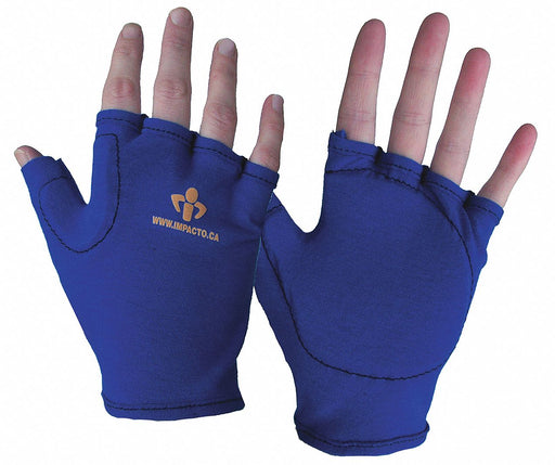 Impact Gloves L Bl/Yllw Fingerless Left
