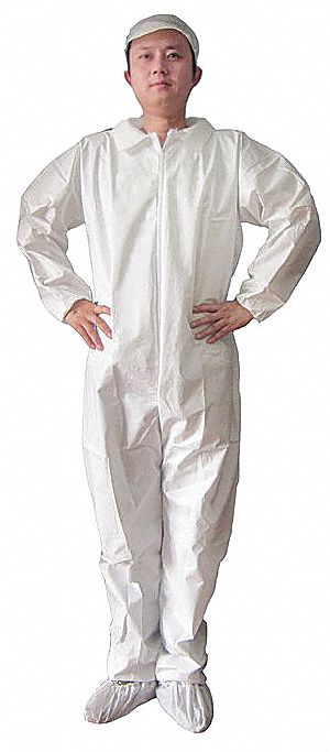 Collared Coverall Open White 2XL PK25