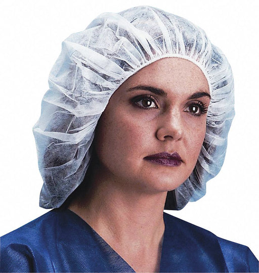 Bouffant Cap 19in White PP PK1000