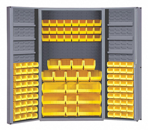 Bin Cabinet 72 x48 x24 Gray 114YlwBns