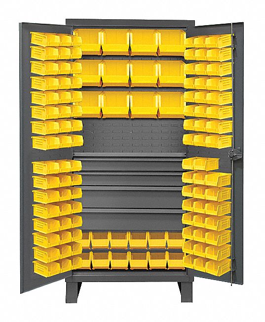 Bin Cabinet Gray 78 x36 x24 120YllwBns
