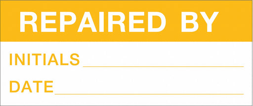 Maintenance Label 5/8 H 1-1/2 W PK14
