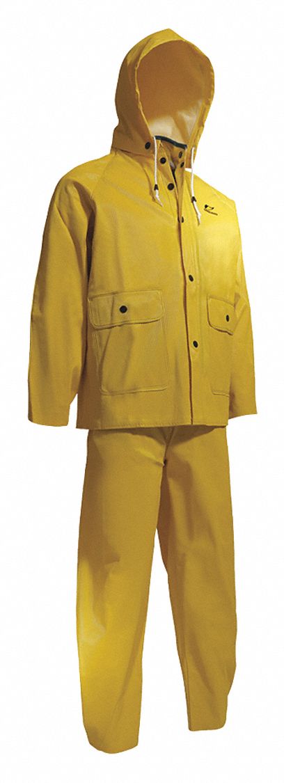 Rain Suit w/Jacket/Bib Unrated Yellow XL