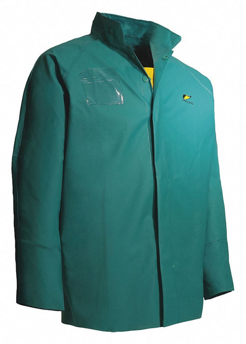 Chemtex Rain Jacket Hood Snaps Green L