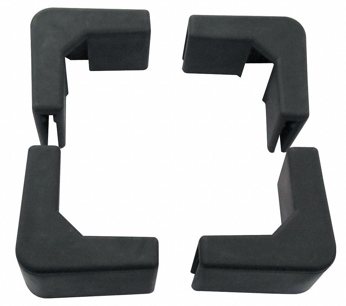 Corner Bumpers Rubber Black PK4