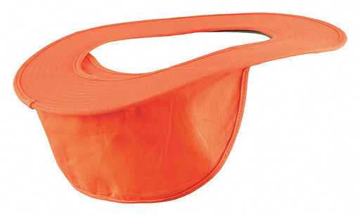 Visor with Neck Shade Hard Hat Orange