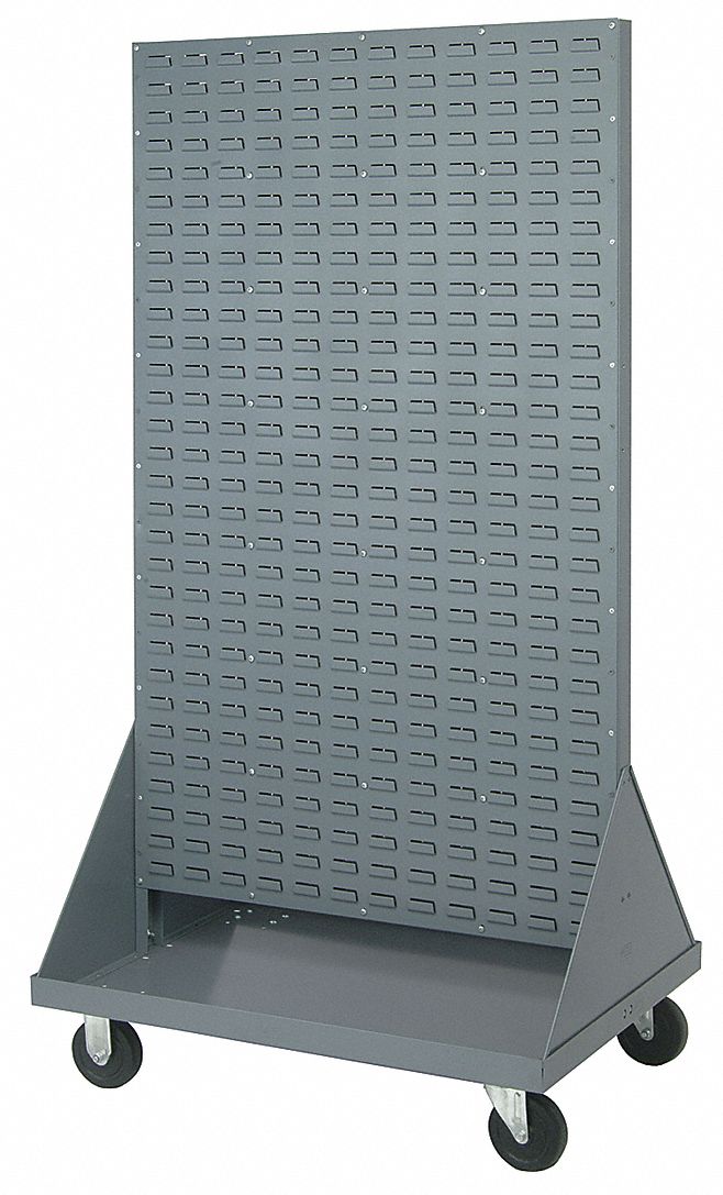 Mobile Louvered Flor Rack 25inx72inx36in