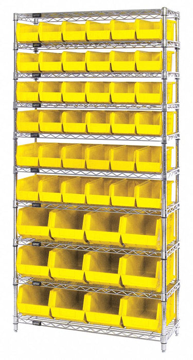 Bin Shlvng 14inx74inx36in Yellow