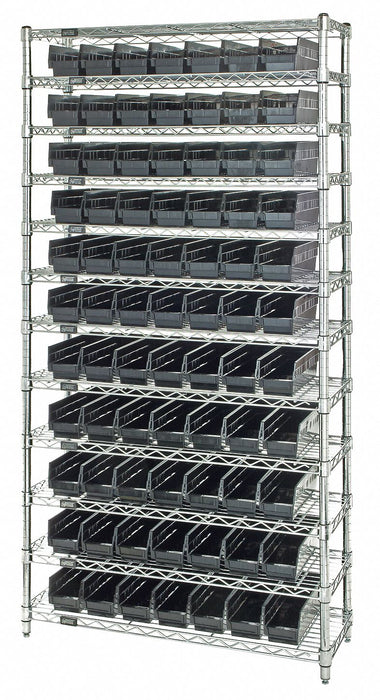 G7060 Bin Shlvng 12inx74inx36in Black