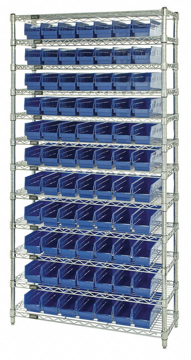 G7060 Bin Shlvng 12inx74inx36in Blue