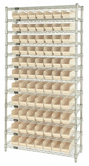 G7060 Bin Shlvng 12inx74inx36in Ivory