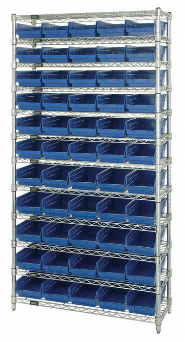 G7061 Bin Shlvng 12inx74inx36in Blue