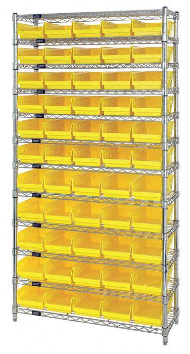 G7061 Bin Shlvng 12inx74inx36in Yellow
