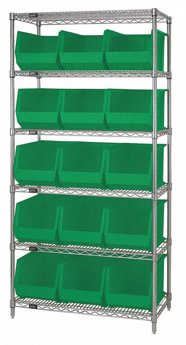 G7064 Bin Shlvng 18inx74inx36in Gray