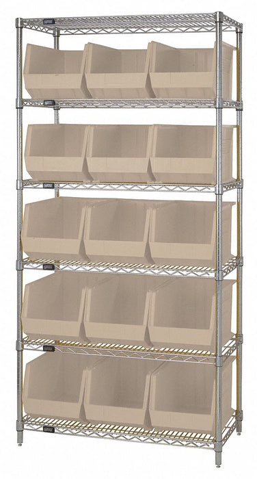 G7064 Bin Shlvng 18inx74inx36in Ivory