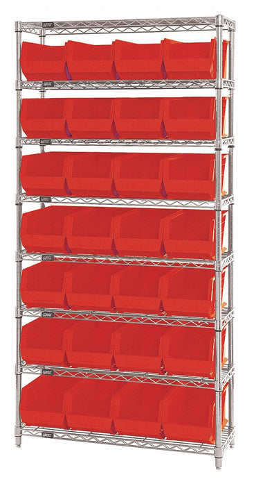 G7066 Bin Shlvng 14inx74inx36in Red