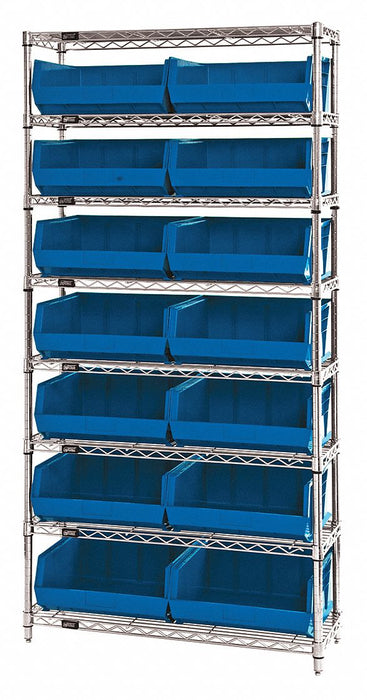 G7067 Bin Shlvng 14inx74inx36in Blue
