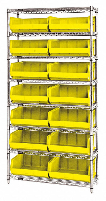 G7067 Bin Shlvng 14inx74inx36in Yellow