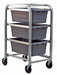Cross Stack Tub Rack w/3 Tubs Gray