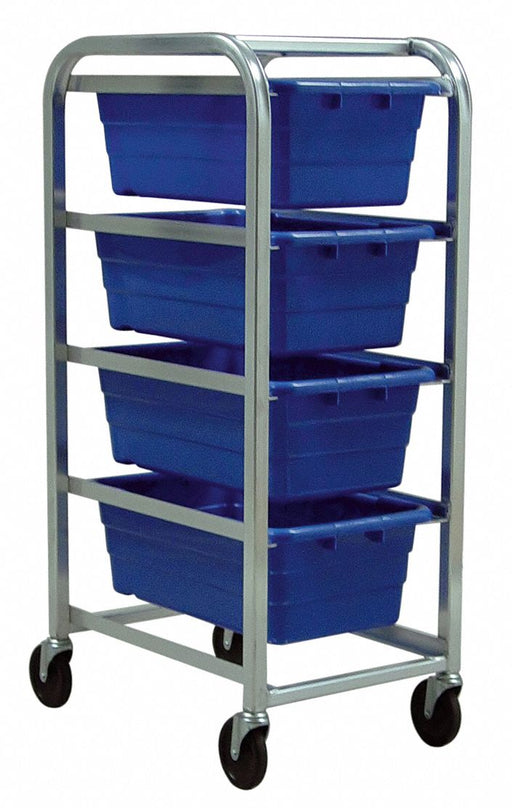 Cross Stack Tub Rack w/4 Tubs Blue
