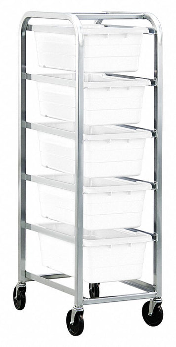 Cross Stack Tub Rack w/5 Tubs White