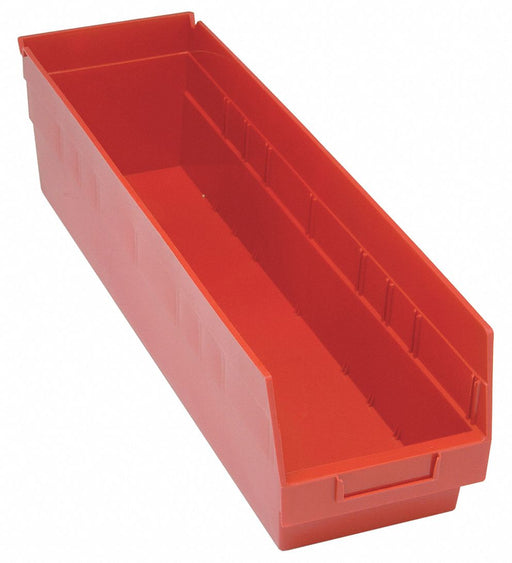 G7031 Shelf Bin Red Polypropylene 8 in