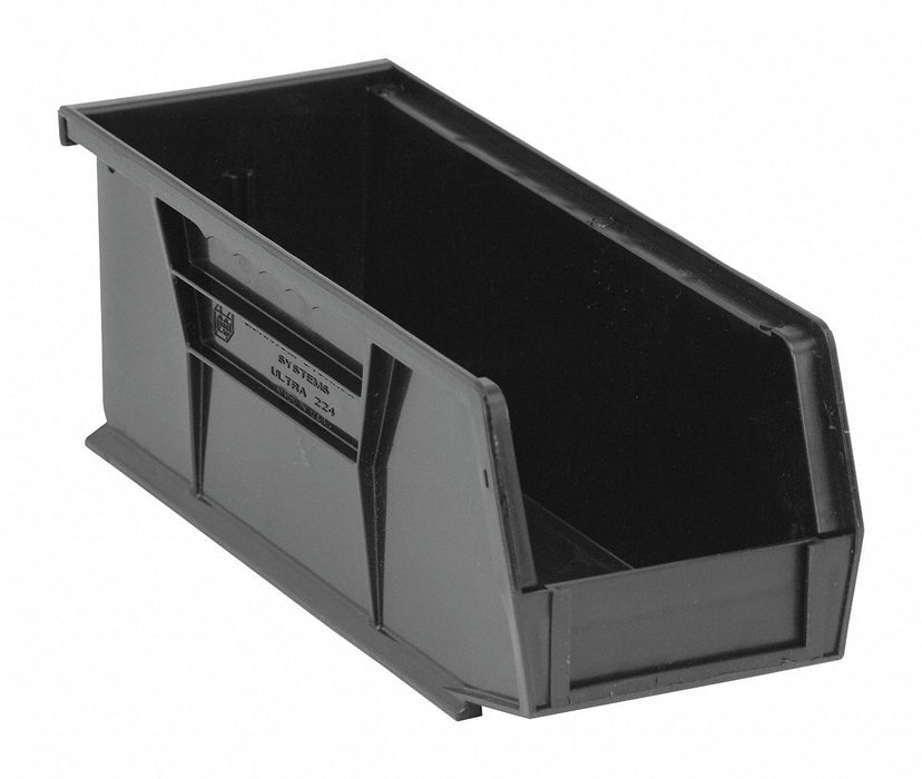 E1526 Hang and Stack Bin Black PP 4 in