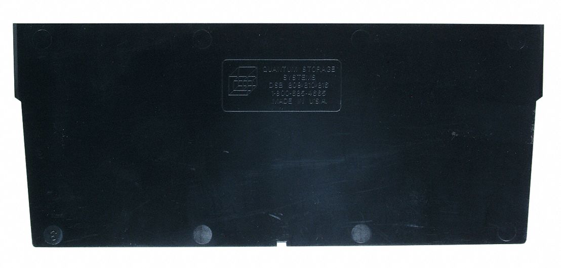 BinDivider 10inL Plastic Black PK50